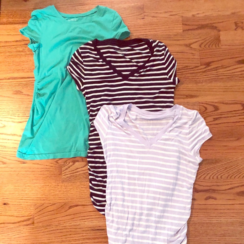 Lot of size small short sleeve maternity shirts